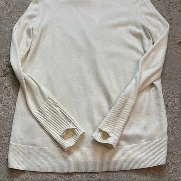 Lululemon Still At Ease Cashlu Knit Pullover Sweater in Angel Wing Cream Size 6 - Picture 8 of 13